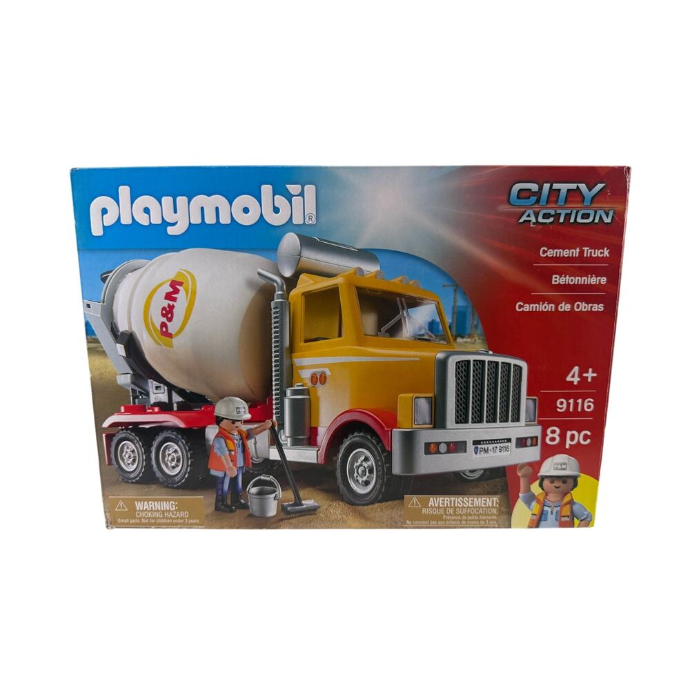 PLAYMOBIL Cement Truck 9116 8 Pc City Action